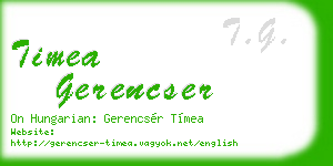 timea gerencser business card